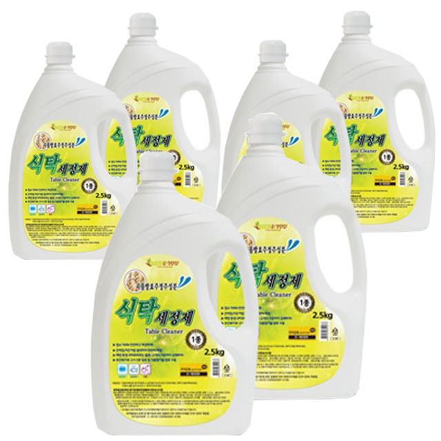 식탁세정제 2.5L 6개 자몽향 다목적 탈취 끈적임없이