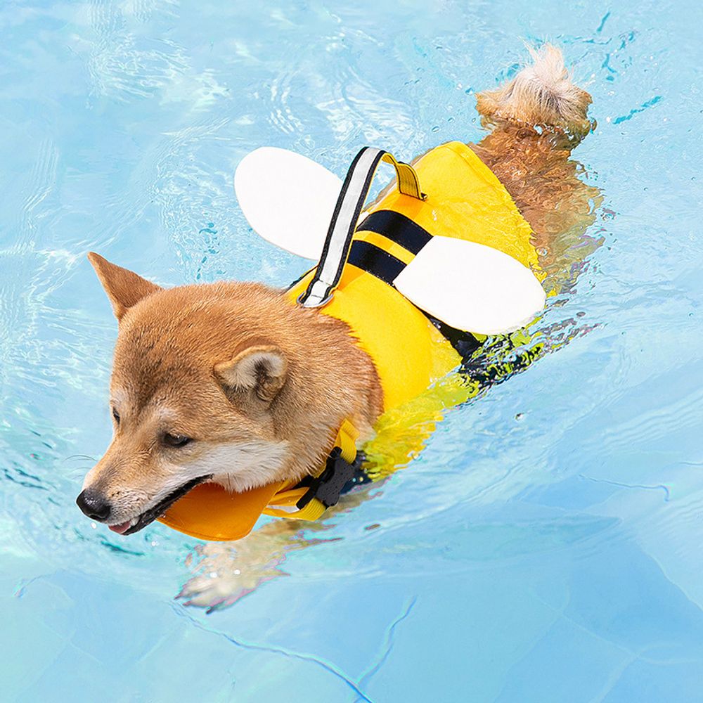 PET 강아지 꿀벌 구명조끼 여름 수영복 물놀이