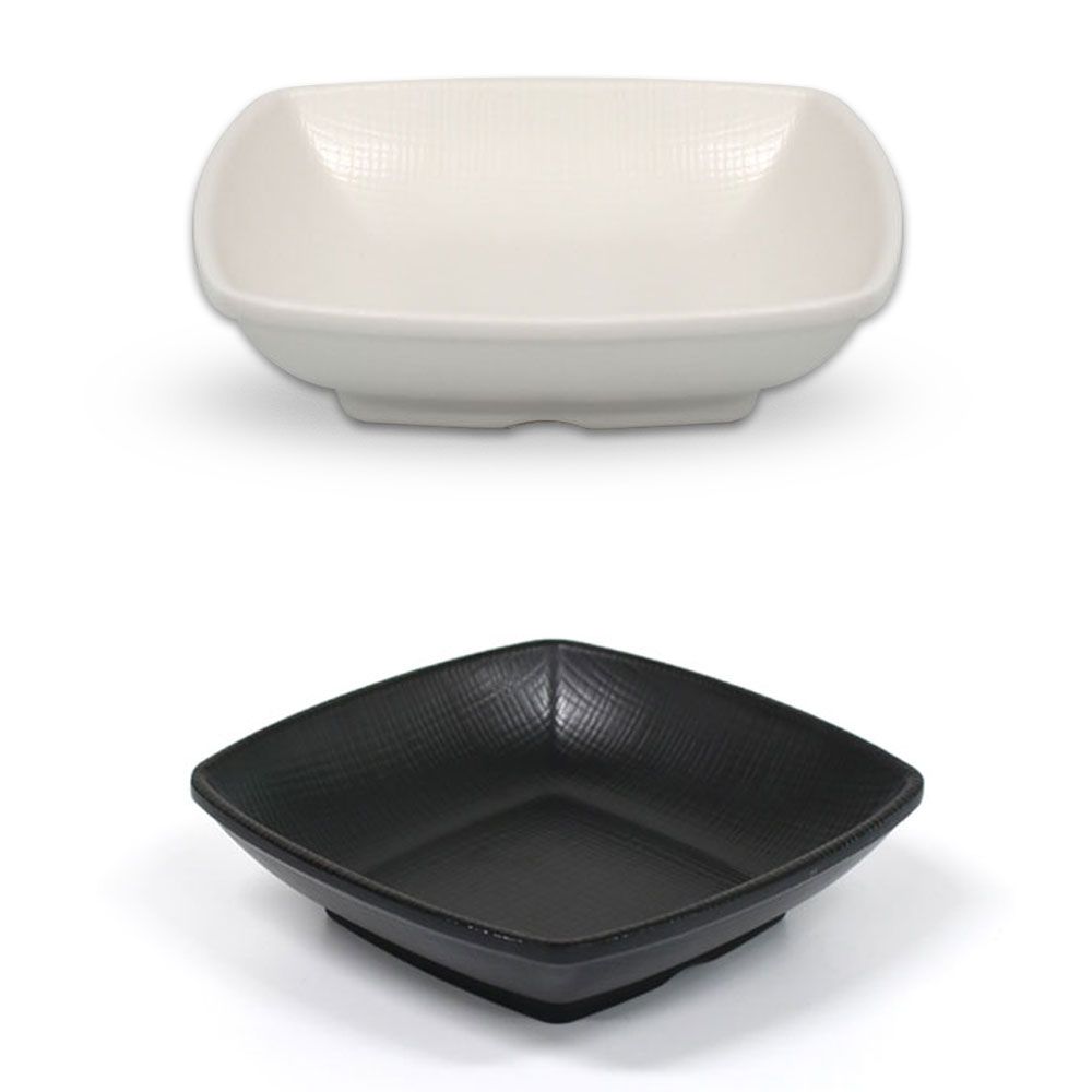 멜라민 사각 양념 소스 종지 반찬그릇 8.5cm 6호 블랙
