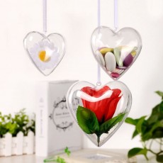 하트 투명공 플라스틱 투명캡슐 아크릴볼 8cm 1P