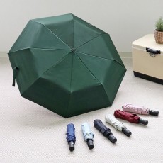 컴팩트 사이즈 가벼운 3단 심플 자동 우산 와인
